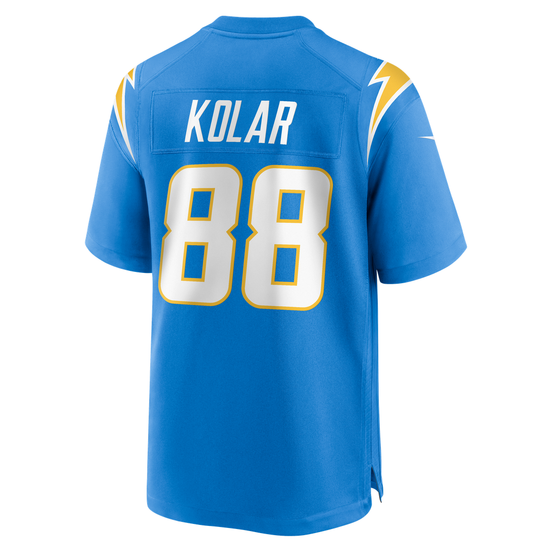 Los Angeles Chargers Charlie Kolar Powder Blue Team Game Jersey product image 3, provided for visual reference and product