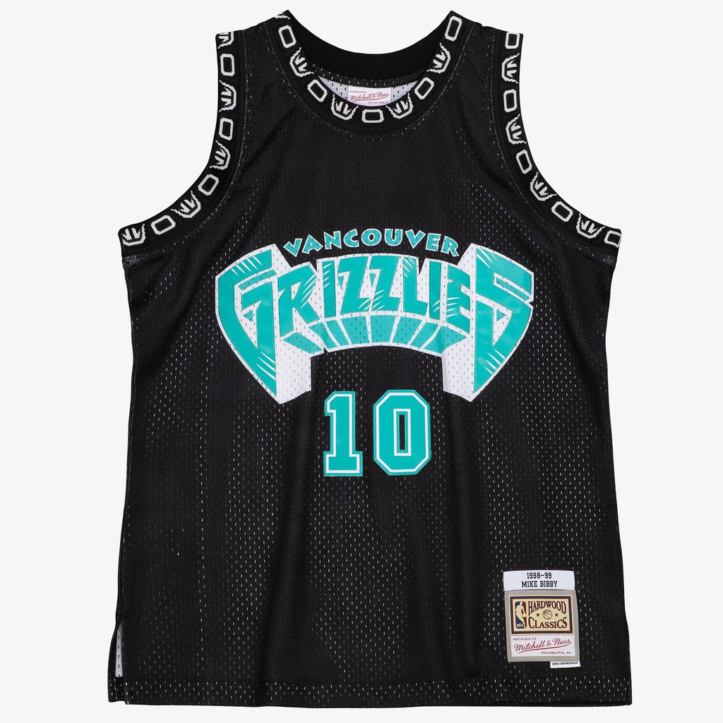 Mike Bibby Vancouver Grizzlies 1998 Team Color Swingman Jersey - Black product image 3, provided for visual reference and