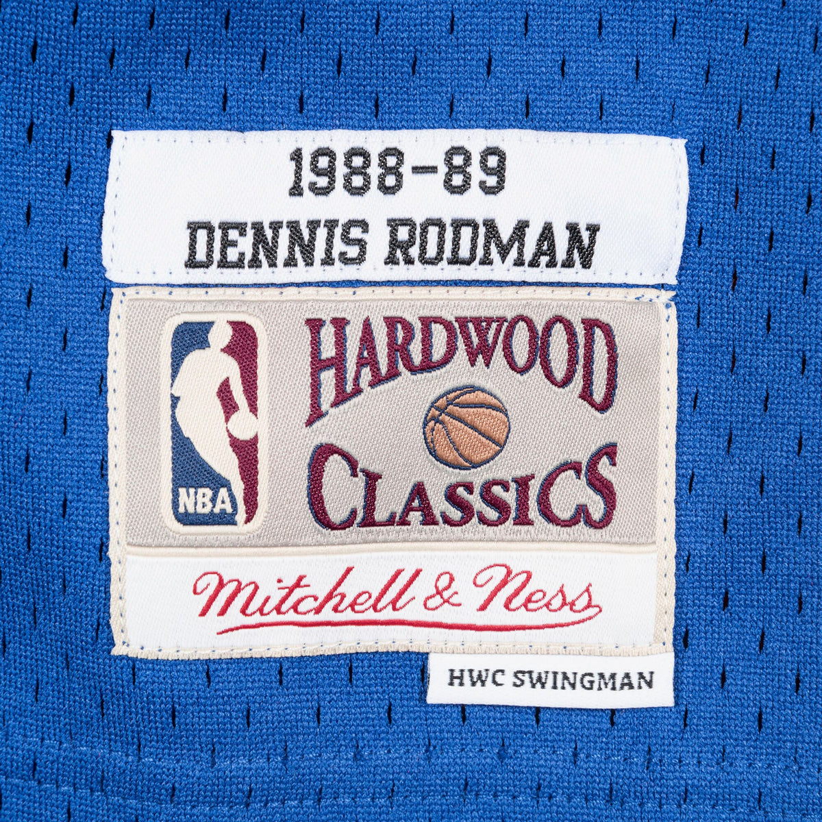 Dennis Rodman Detroit Pistons 1988-89 Swingman Road Jersey product image 4, provided for visual reference and product detail