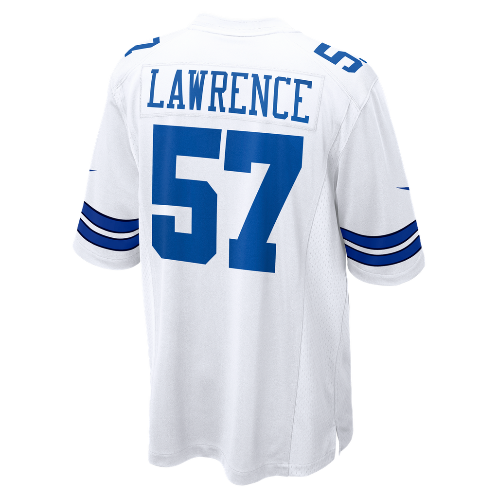 Dallas Cowboys Malachi Lawrence White Game Jersey product image 3, provided for visual reference and product detail review