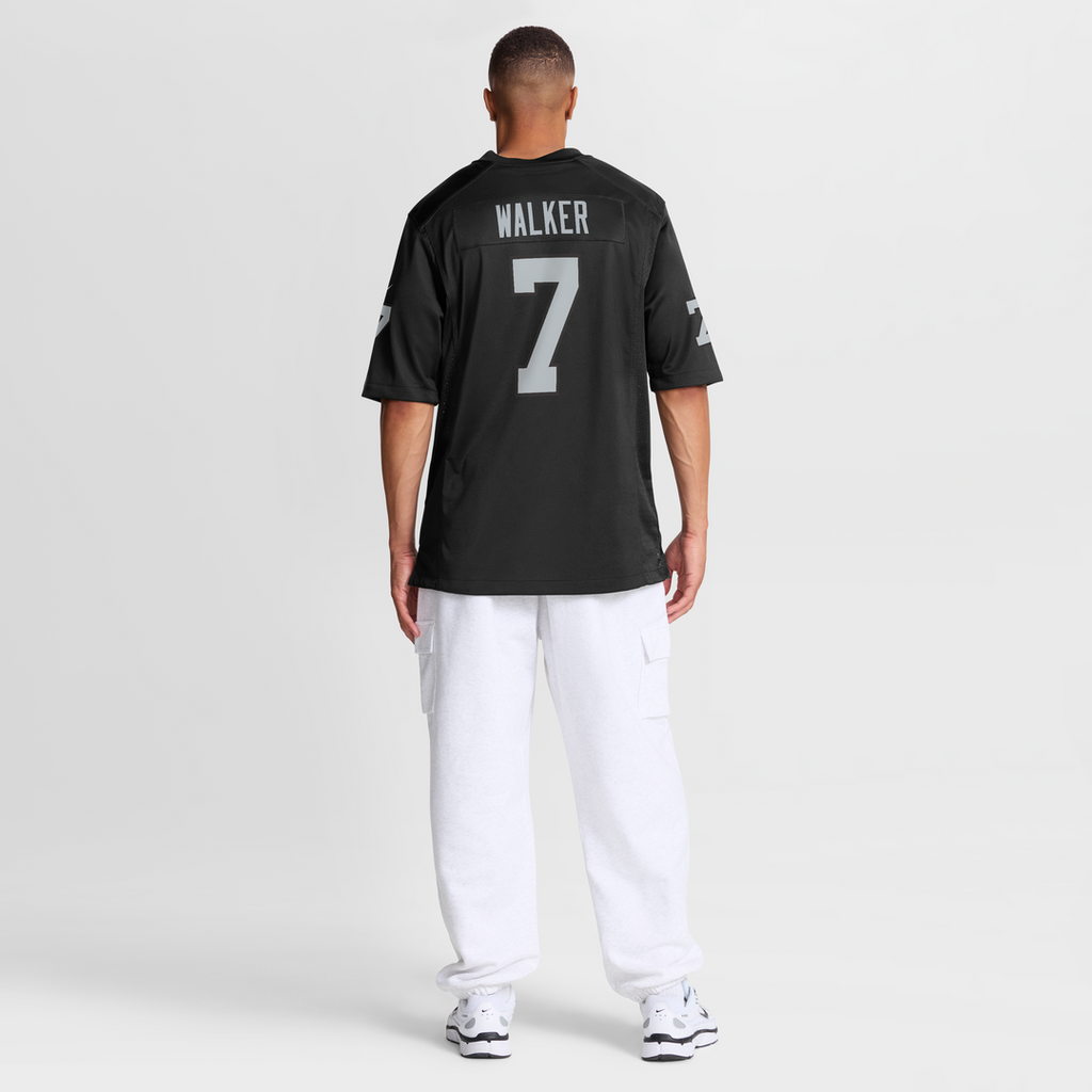 Las Vegas Raiders Quay Walker Black Team Game Jersey product image 5, provided for visual reference and product detail review