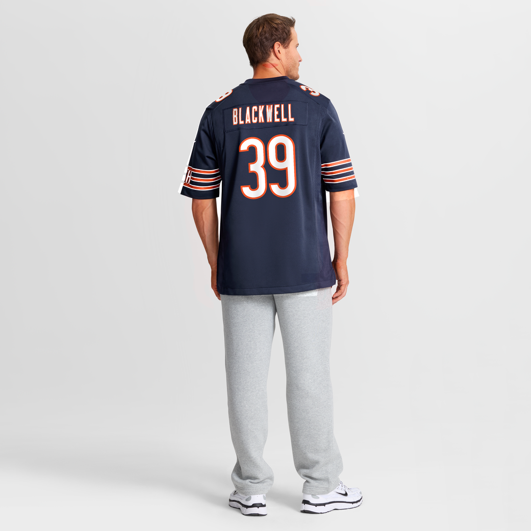 Chicago Bears Josh Blackwell Navy Game Player Jersey product image 5, provided for visual reference and product detail review