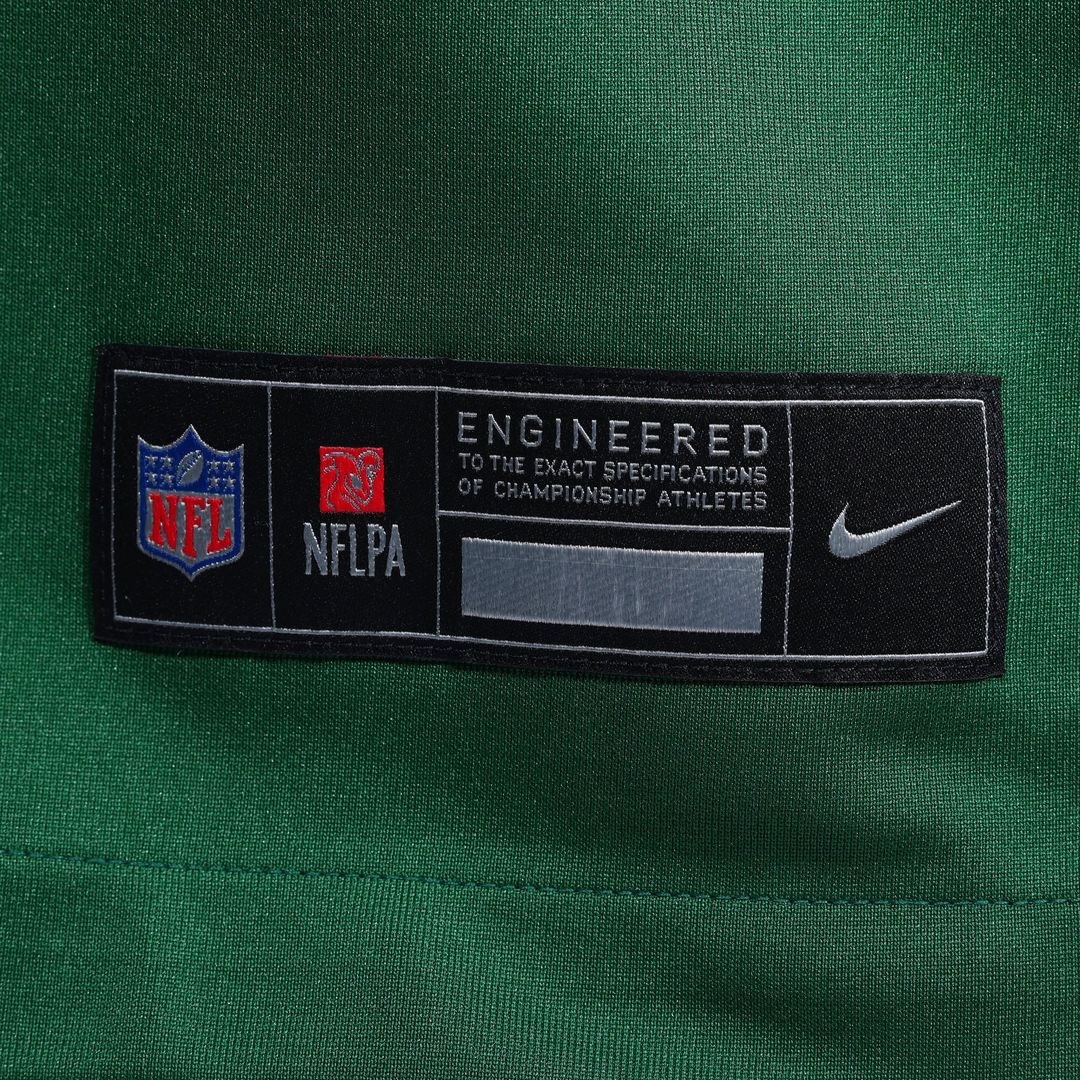 New York Jets Omar Cooper Jr. Green Team Game Jersey product image 8, provided for visual reference and product detail review