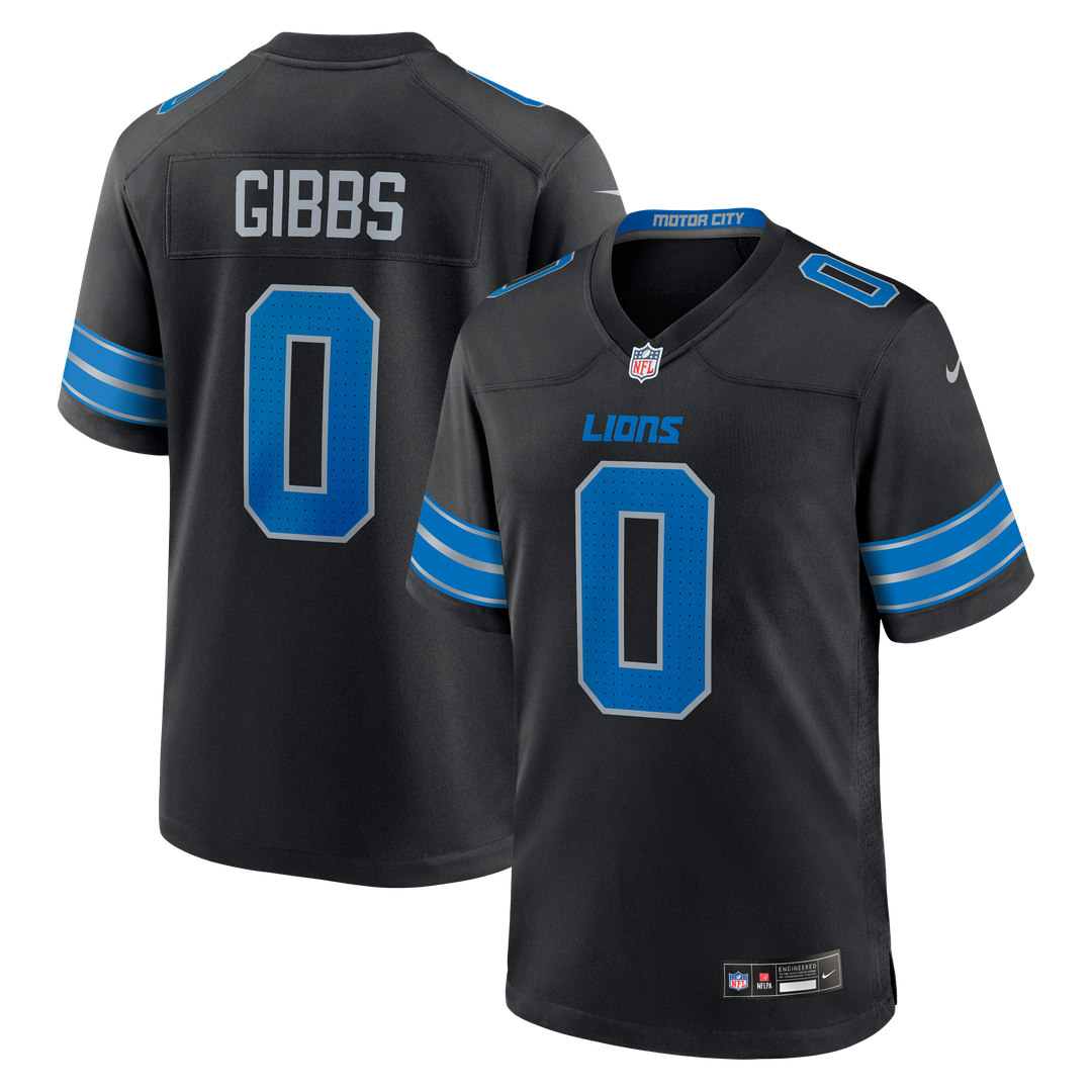 Detroit Lions Jahmyr Gibbs White Game Player Jersey product image 7, provided for visual reference and product detail review