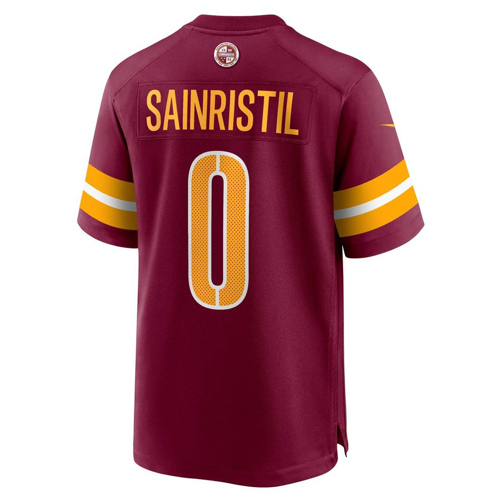 Washington Commanders Mike Sainristil Burgundy Game Jersey product image 3, provided for visual reference and product detail