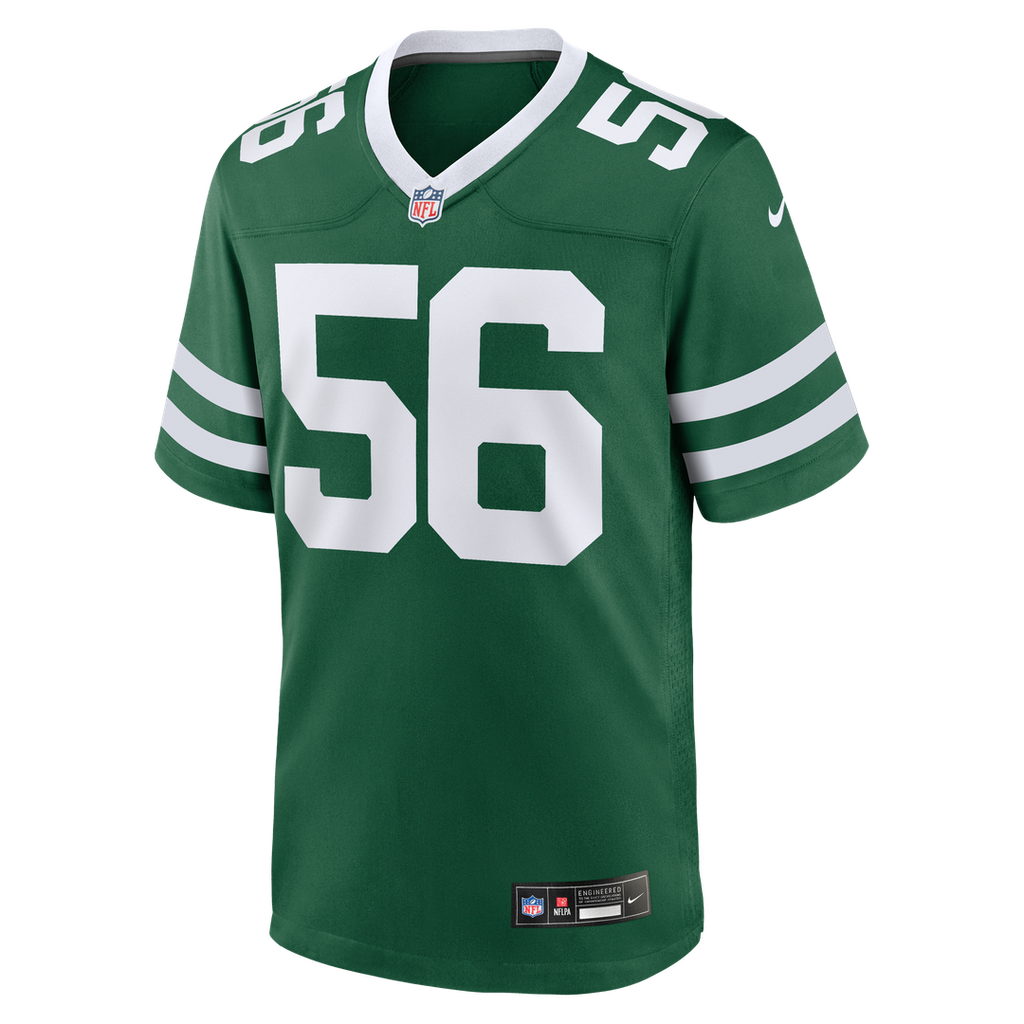 New York Jets Demario Davis Legacy Green Team Game Jersey product image 2, provided for visual reference and product detail