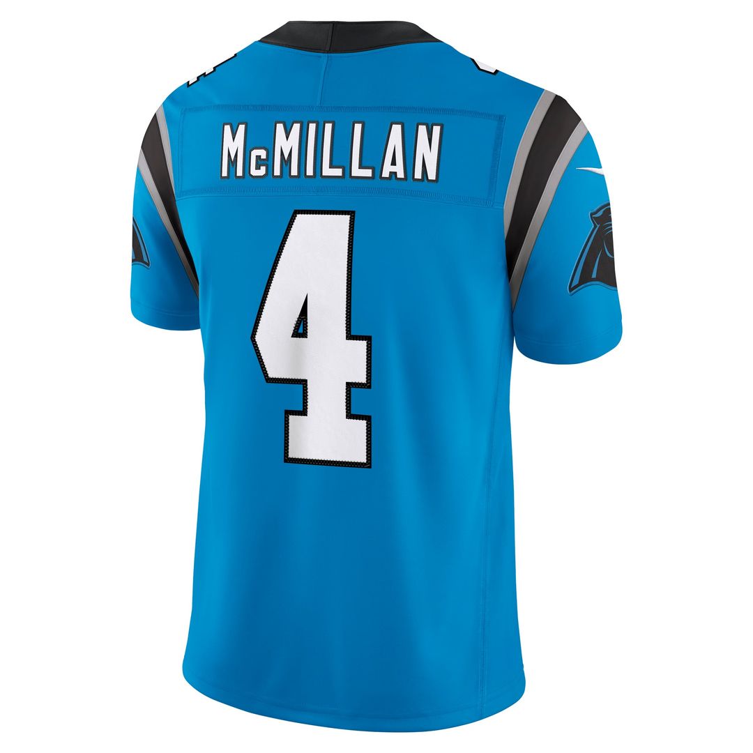 Carolina Panthers Tetairoa McMillan Blue Alternate Vapor F.U.S.E. Stitched Limited Jersey product image 3, provided for