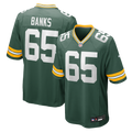 Green Bay Packers Aaron Banks Green Team Game Jersey product image 1, provided for visual reference and product detail review