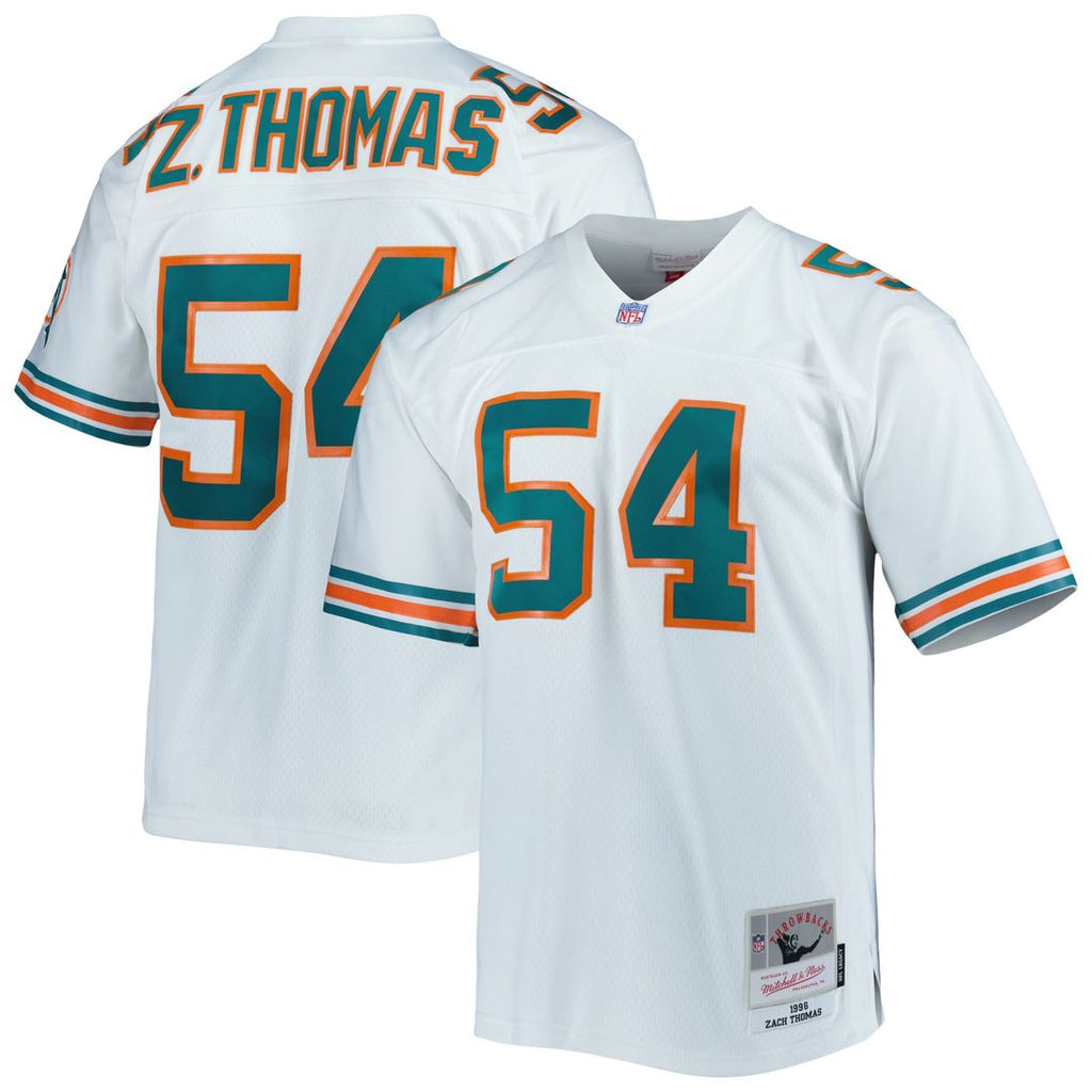 Miami Dolphins Zach Thomas White Legacy Replica Jersey product image 1, provided for visual reference and product detail