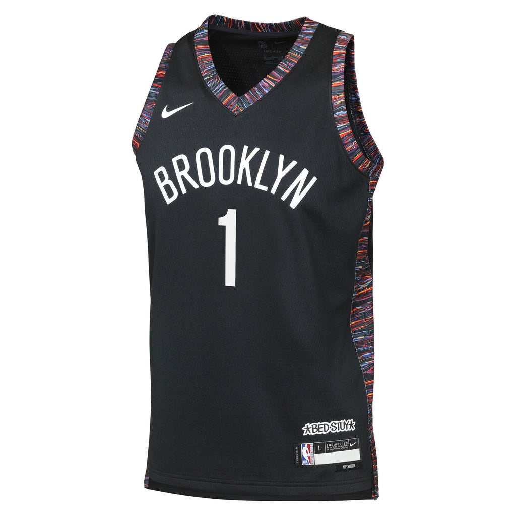 Ziaire Williams Brooklyn Nets 2025/26 City Edition Swingman Jersey - Black - Youth product image 3, provided for visual