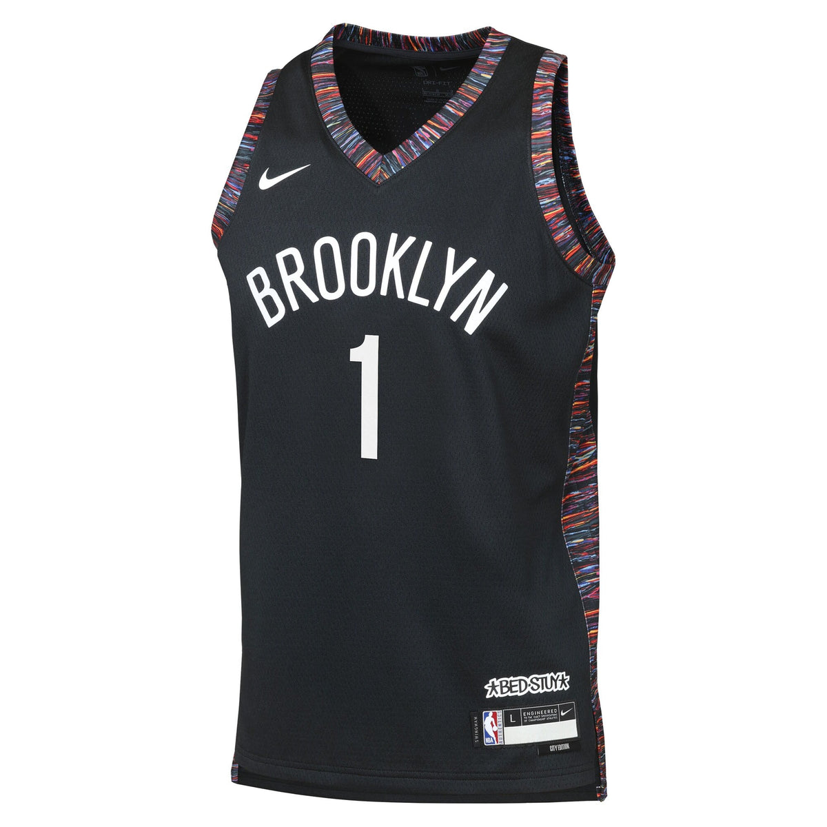 Ziaire Williams Brooklyn Nets 2025/26 City Edition Swingman Jersey - Black - Youth product image 3, provided for visual