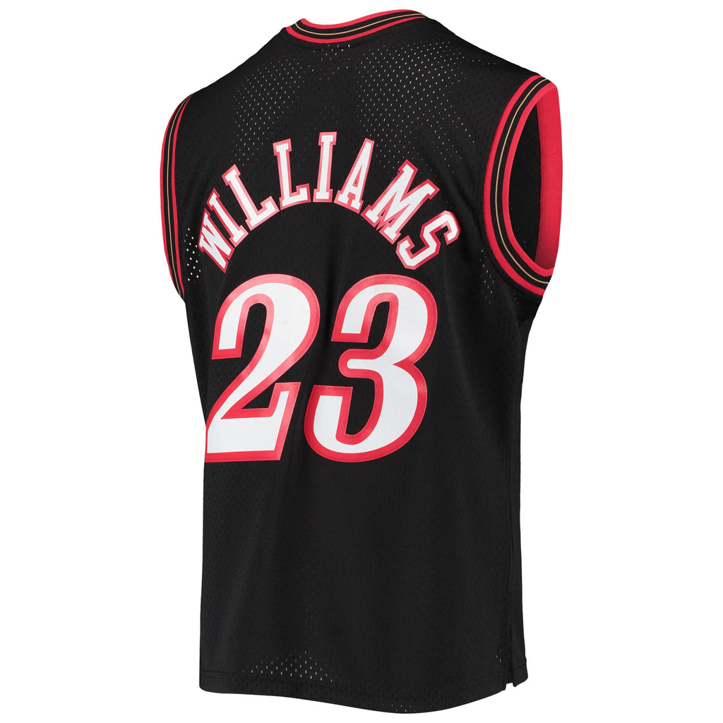 Philadelphia 76ers Lou Williams Mitchell & Ness Black 2005/06 Hardwood Classics Swingman Jersey for Men product image 4,