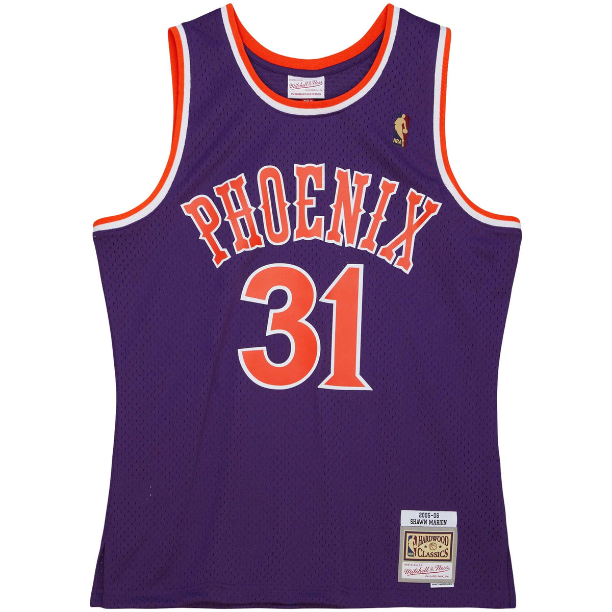 Phoenix Suns Shawn Marion Mitchell & Ness Purple 2005/06 Hardwood Classics Swingman Jersey for Men product image 3, provided