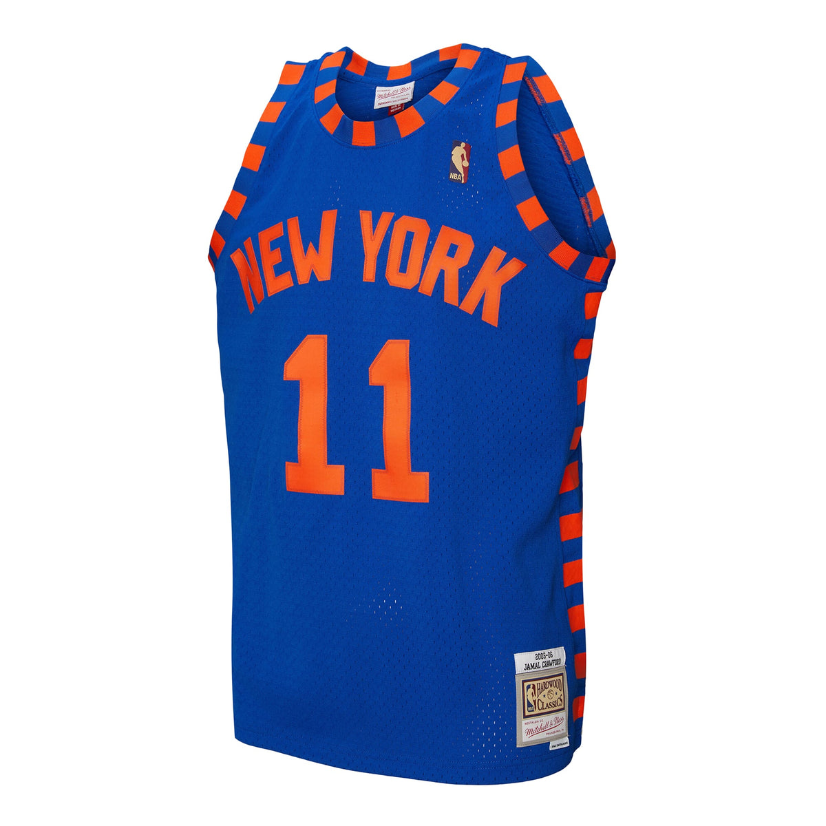 New York Knicks Jamal Crawford Mitchell & Ness Blue 2005/06 Hardwood Classics Swingman Jersey for Men product image 3,