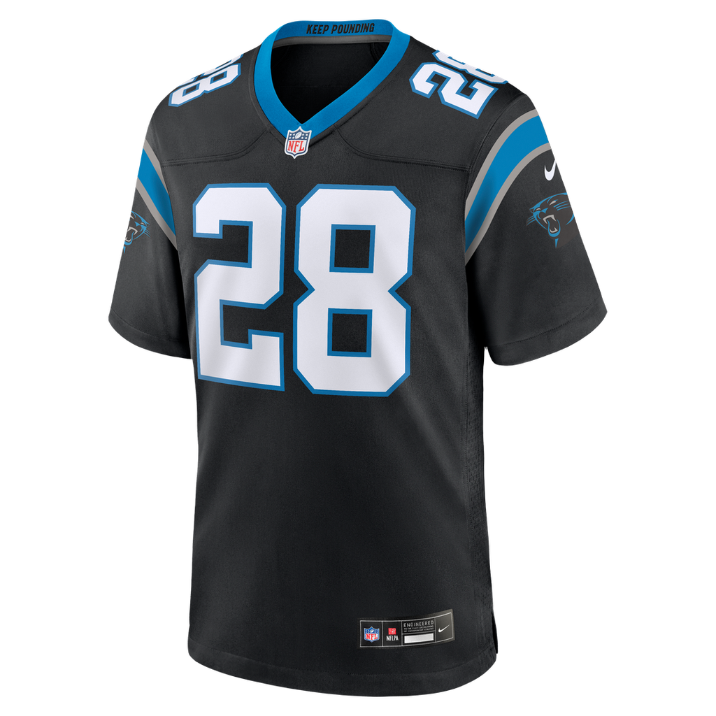 Carolina Panthers AJ Dillon Black Team Game Jersey product image 2, provided for visual reference and product detail review