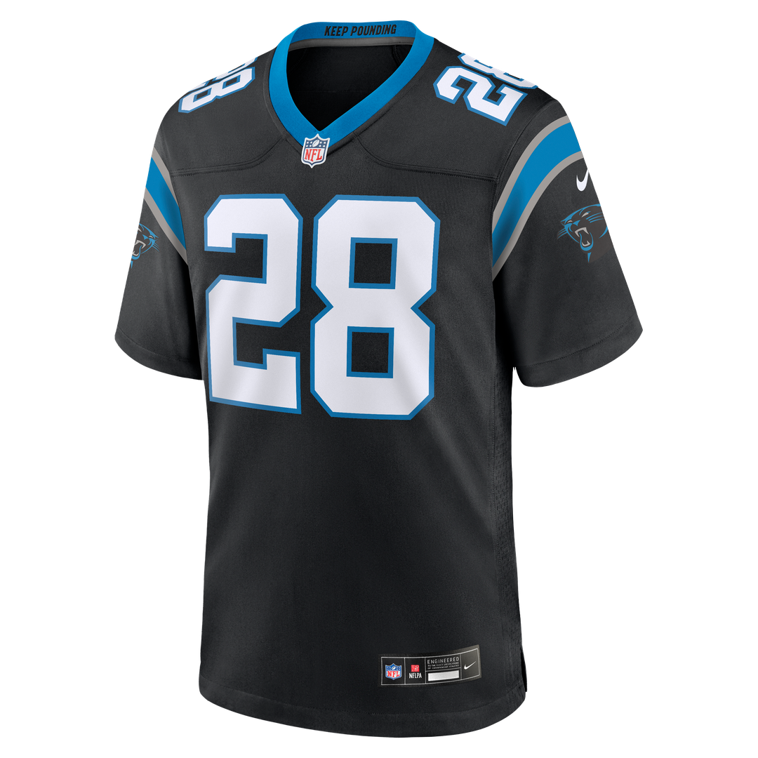 Carolina Panthers AJ Dillon Black Team Game Jersey product image 2, provided for visual reference and product detail review