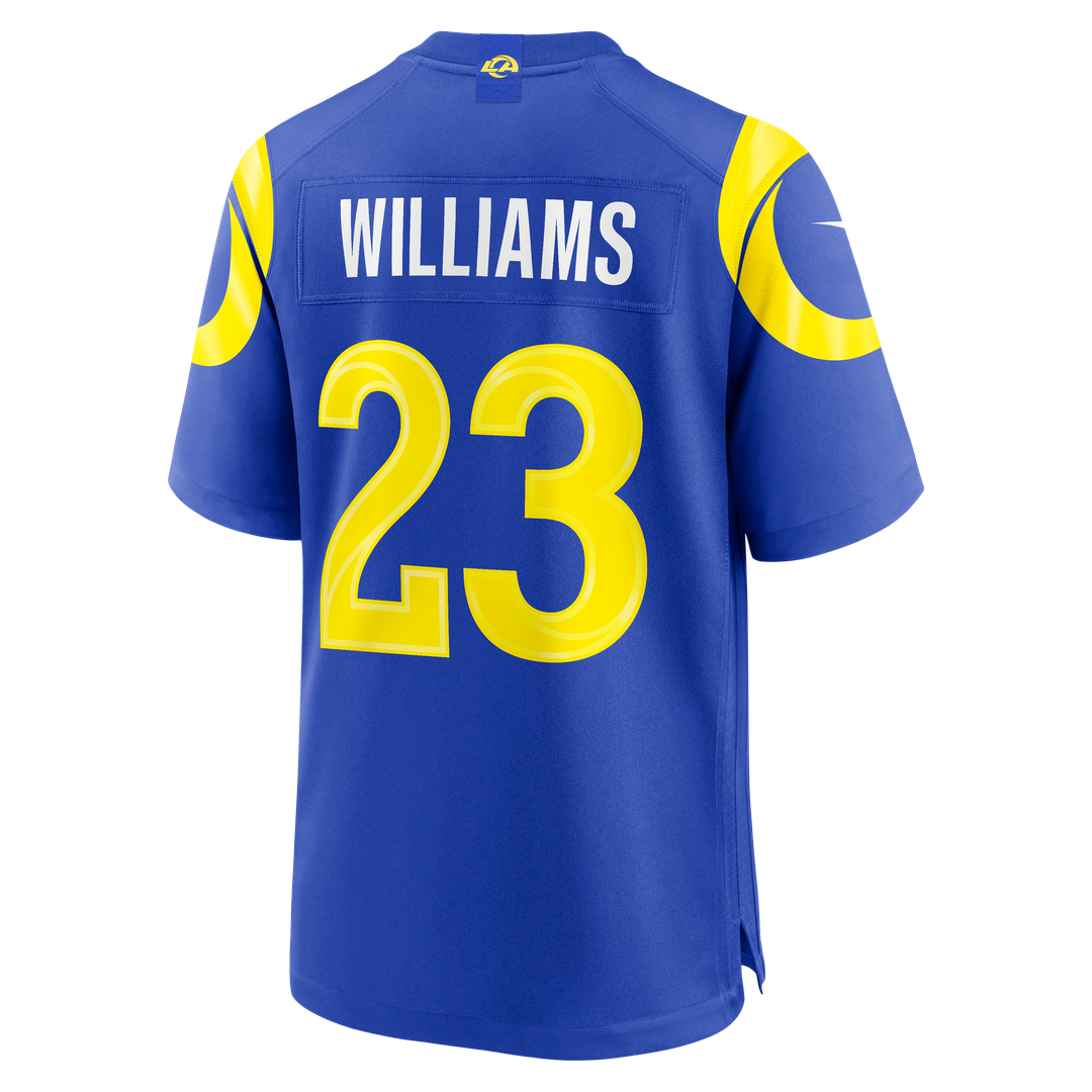 Los Angeles Rams Kyren Williams White White Game Player Jersey product image 9, provided for visual reference and product
