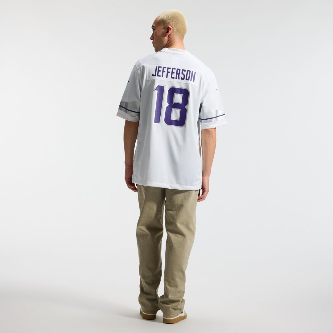 Minnesota Vikings Justin Jefferson White Alternate Game Player Jersey product image 5, provided for visual reference and