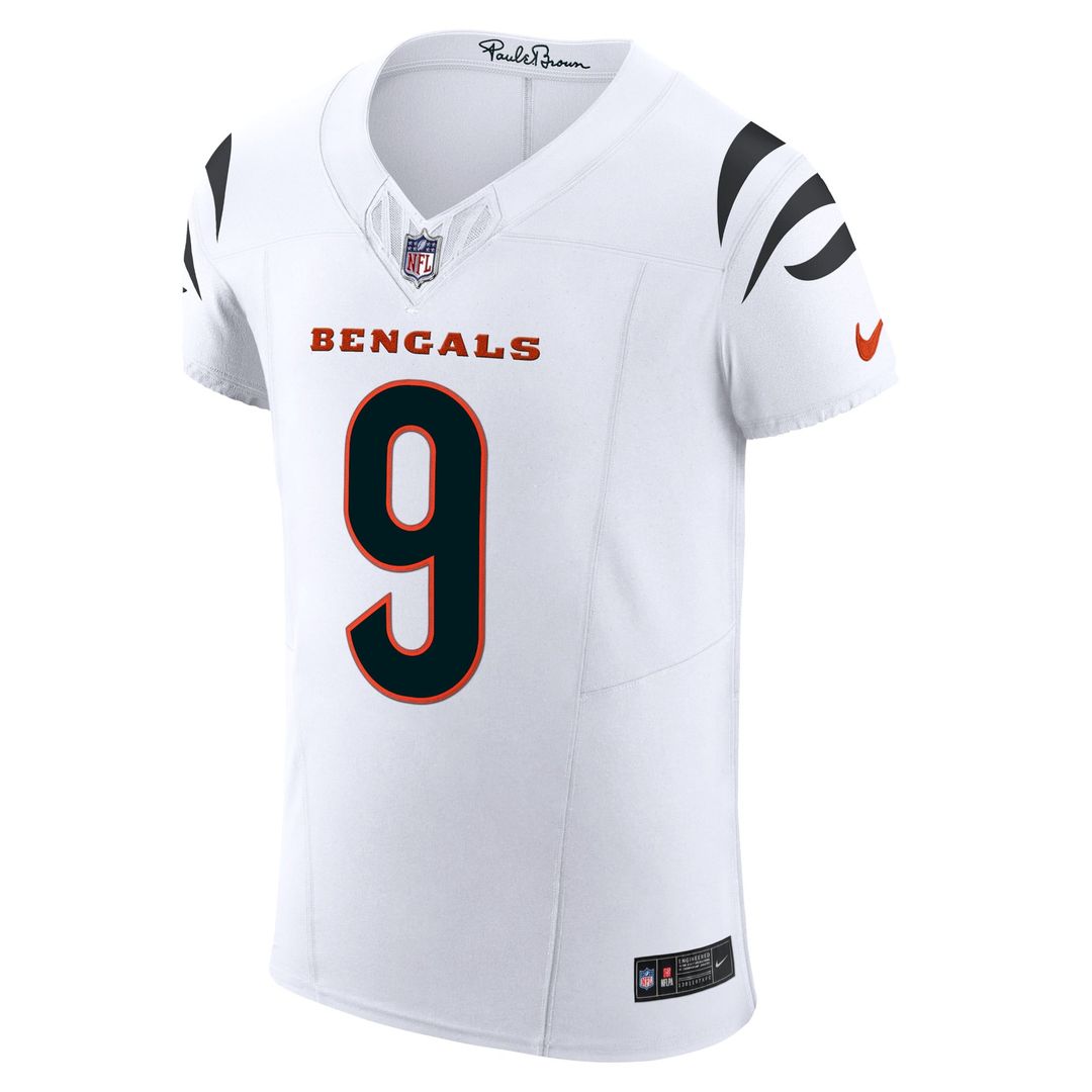 Cincinnati Bengals Joe Burrow White Vapor F.U.S.E. Elite Jersey product image 2, provided for visual reference and product