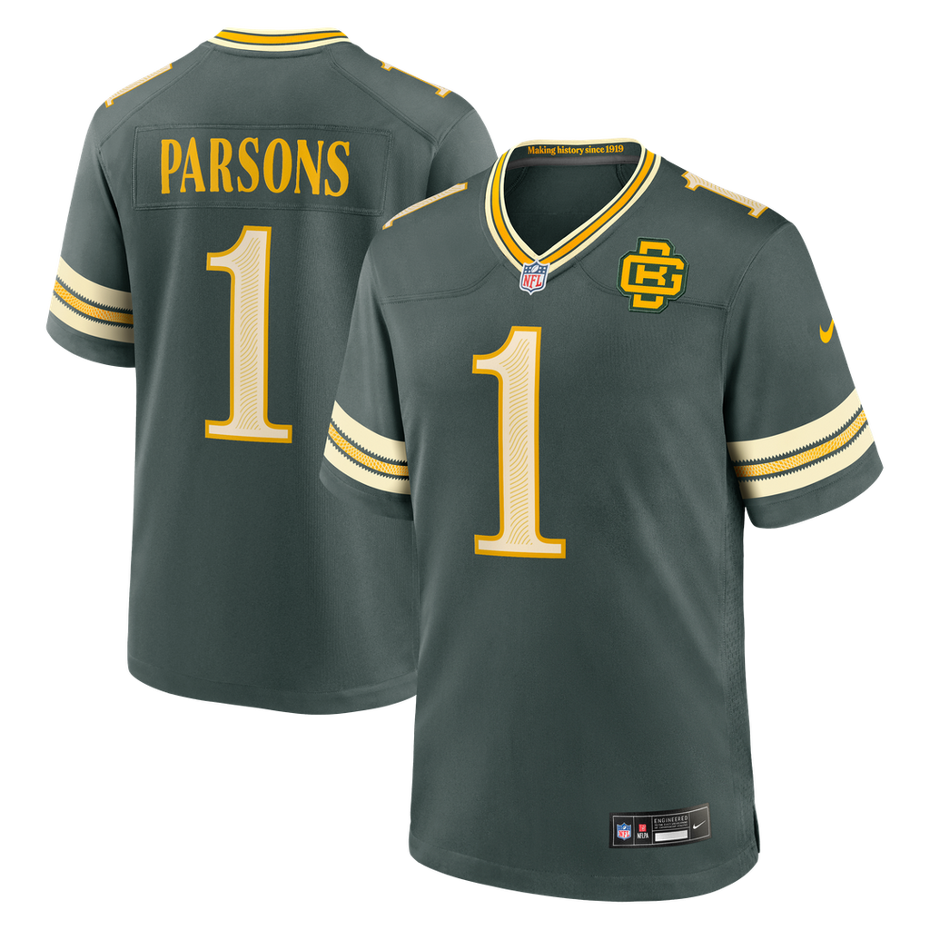 Green Bay Packers Micah Parsons Green 2026 Rivalries Collection Game Jersey product image 1, provided for visual reference