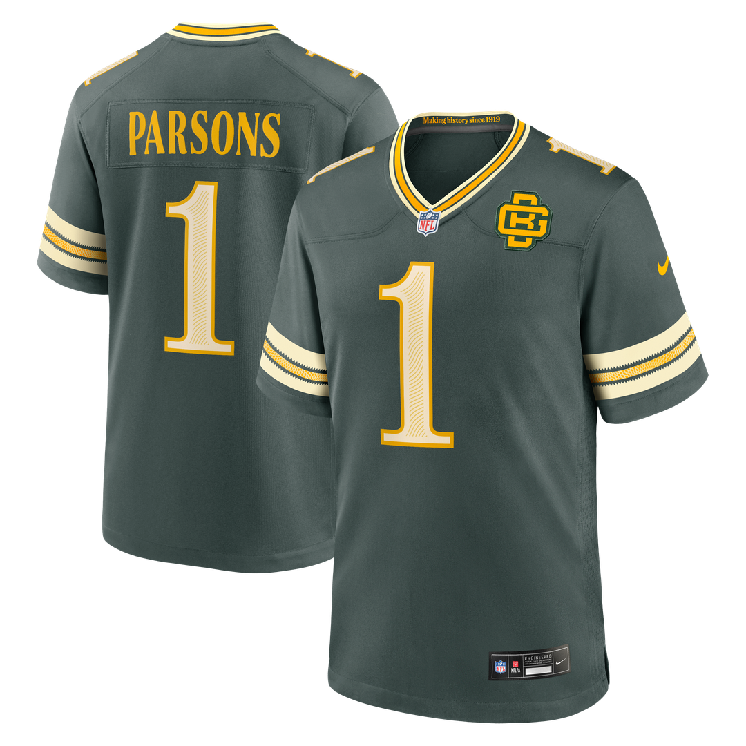Green Bay Packers Micah Parsons Green 2026 Rivalries Collection Game Jersey product image 1, provided for visual reference