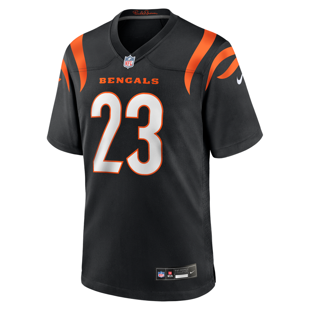Cincinnati Bengals Daxton Hill Black Player Game Jersey product image 2, provided for visual reference and product detail