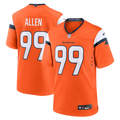 Denver Broncos Zach Allen Orange Team Game Jersey product image 1, provided for visual reference and product detail review