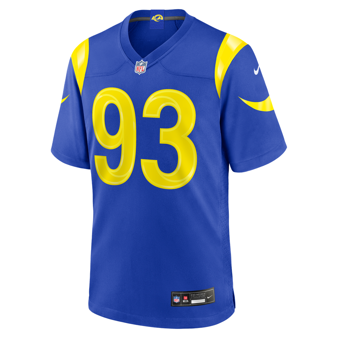 Los Angeles Rams Bill Norton Royal Team Game Jersey product image 2, provided for visual reference and product detail review