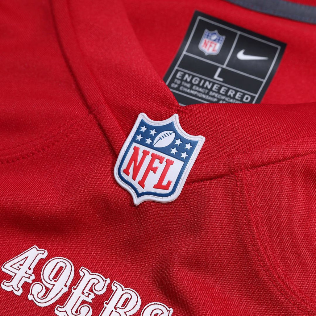 San Francisco 49ers Tatum Bethune Scarlet Game Jersey product image 4, provided for visual reference and product detail