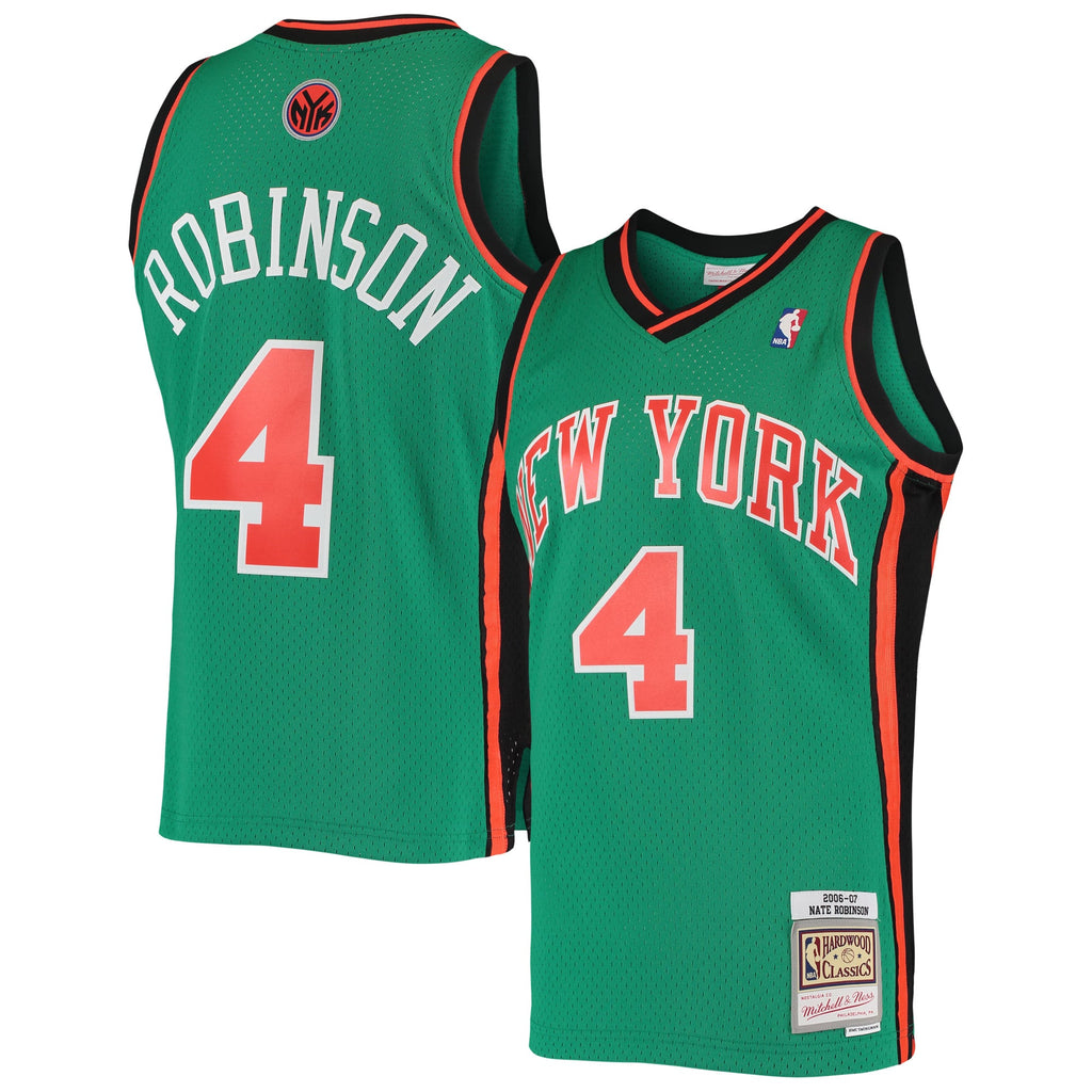 New York Knicks Nate Robinson Mitchell & Ness Green 2006/07 Hardwood Classics Swingman Jersey for Men product image 1,