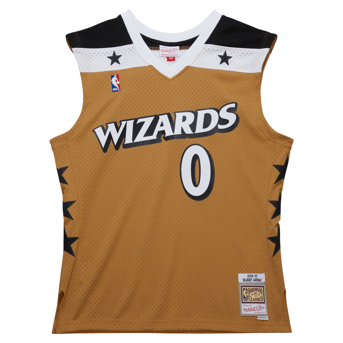 Washington Wizards Gilbert Arenas Mitchell & Ness Gold 2006/07 Hardwood Classics Swingman Jersey for Men product image 3,