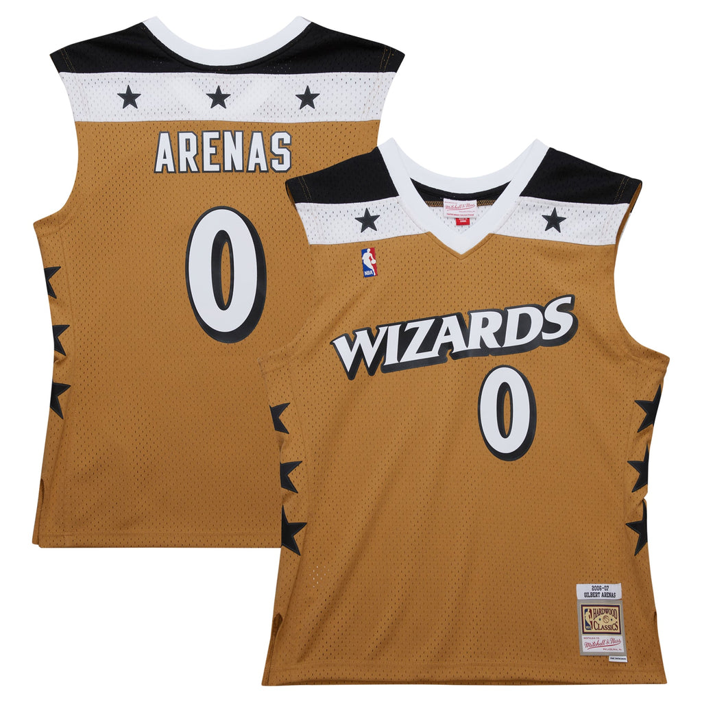 Washington Wizards Gilbert Arenas Mitchell & Ness Gold 2006/07 Hardwood Classics Swingman Jersey for Men product image 1,