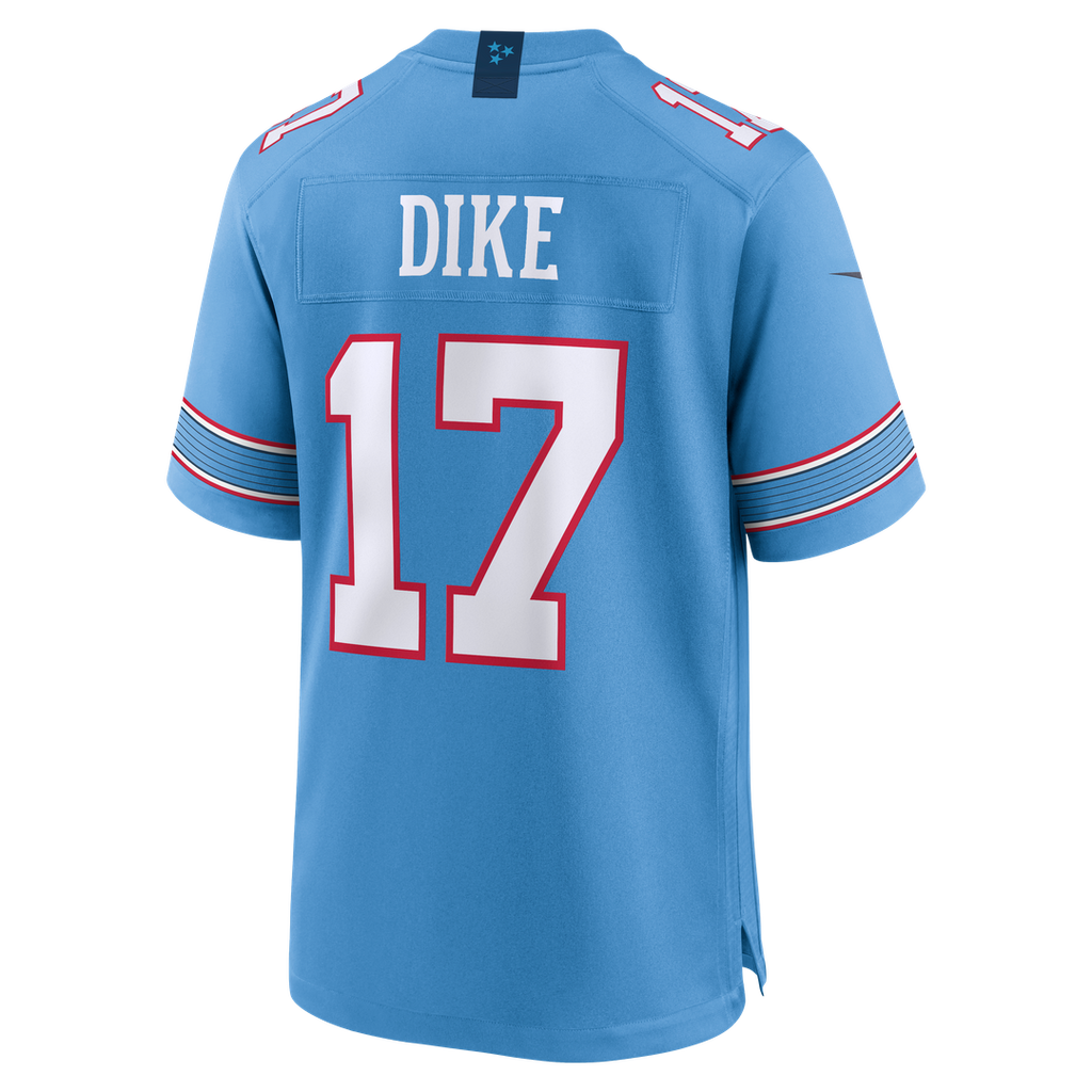 Tennessee Titans Chimere Dike Light Blue Team Game Jersey product image 9, provided for visual reference and product detail