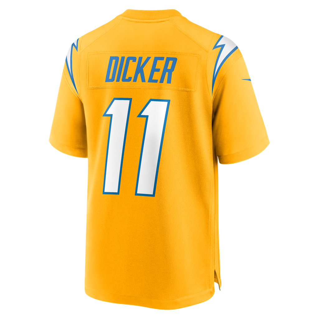 Los Angeles Chargers Cameron Dicker Gold Alternate Game Jersey product image 6, provided for visual reference and product