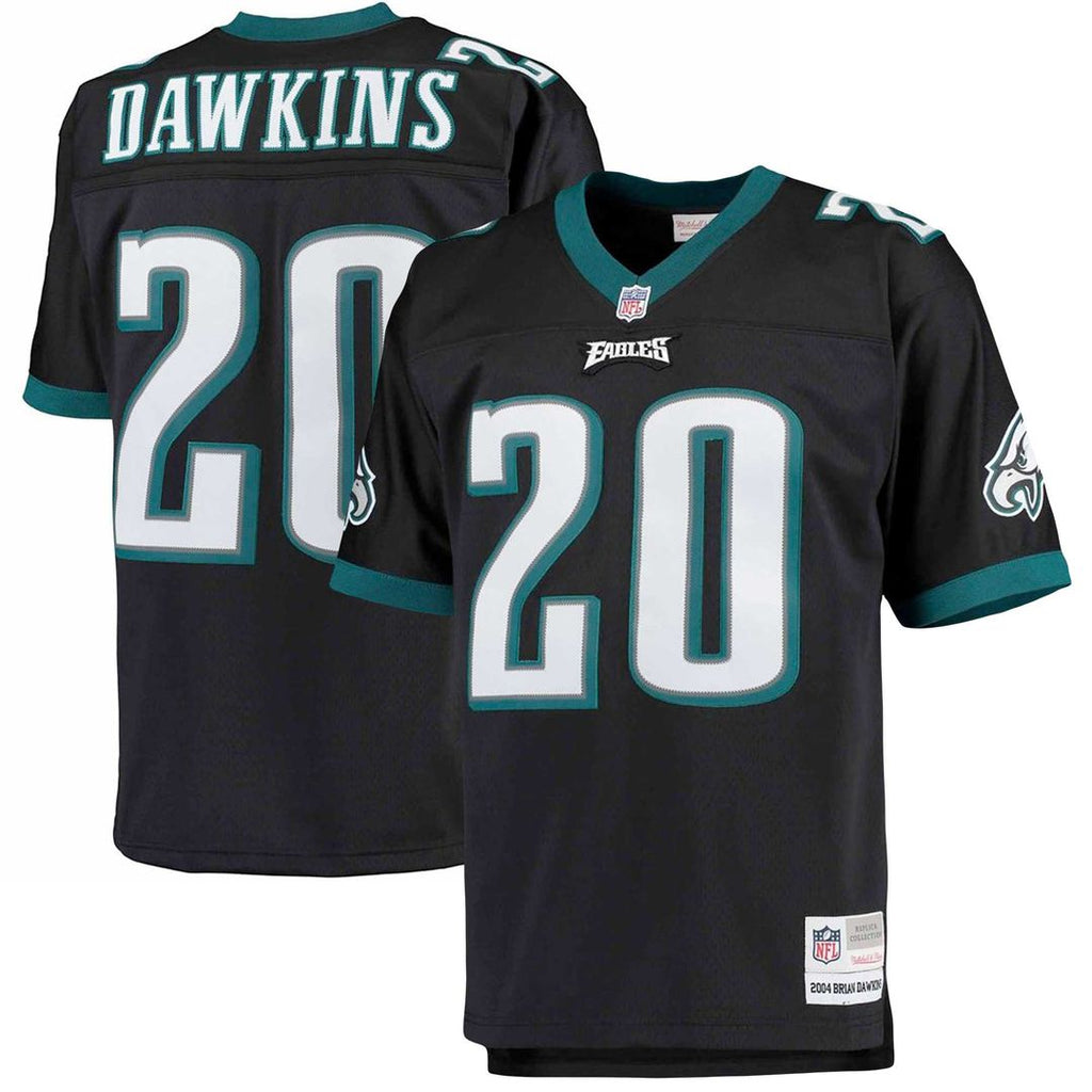 Philadelphia Eagles Brian Dawkins Black Big & Tall 2004 Retired Player Replica Jersey product image 1, provided for visual