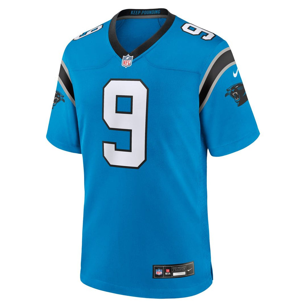 Carolina Panthers Bryce Young Blue Alternate Game Jersey product image 2, provided for visual reference and product detail