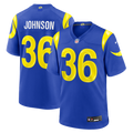 Los Angeles Rams Alex Johnson Royal Team Game Jersey product image 1, provided for visual reference and product detail review