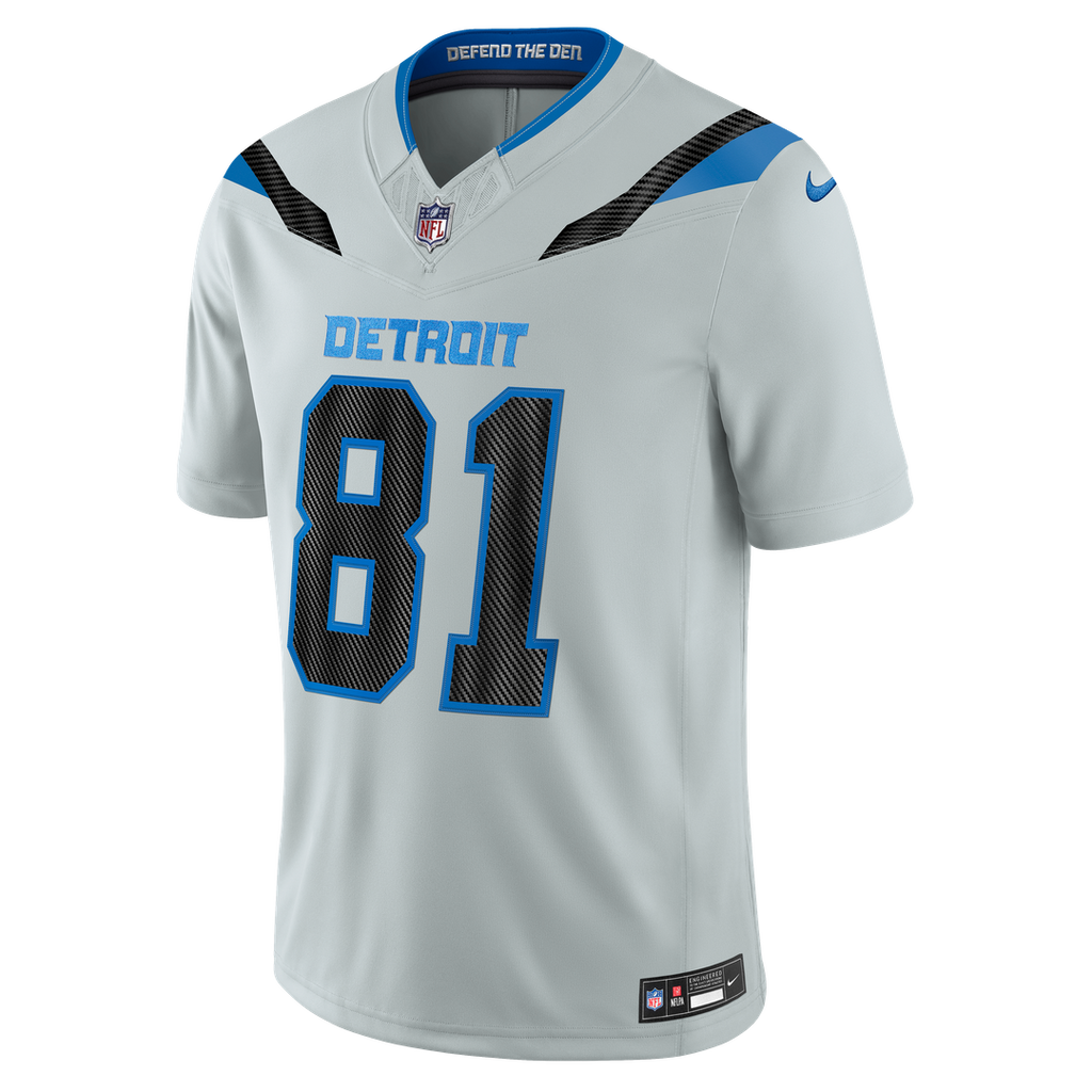 Detroit Lions Calvin Johnson Silver 2026 Rivalries Collection Stitched Limited Jersey product image 2, provided for visual