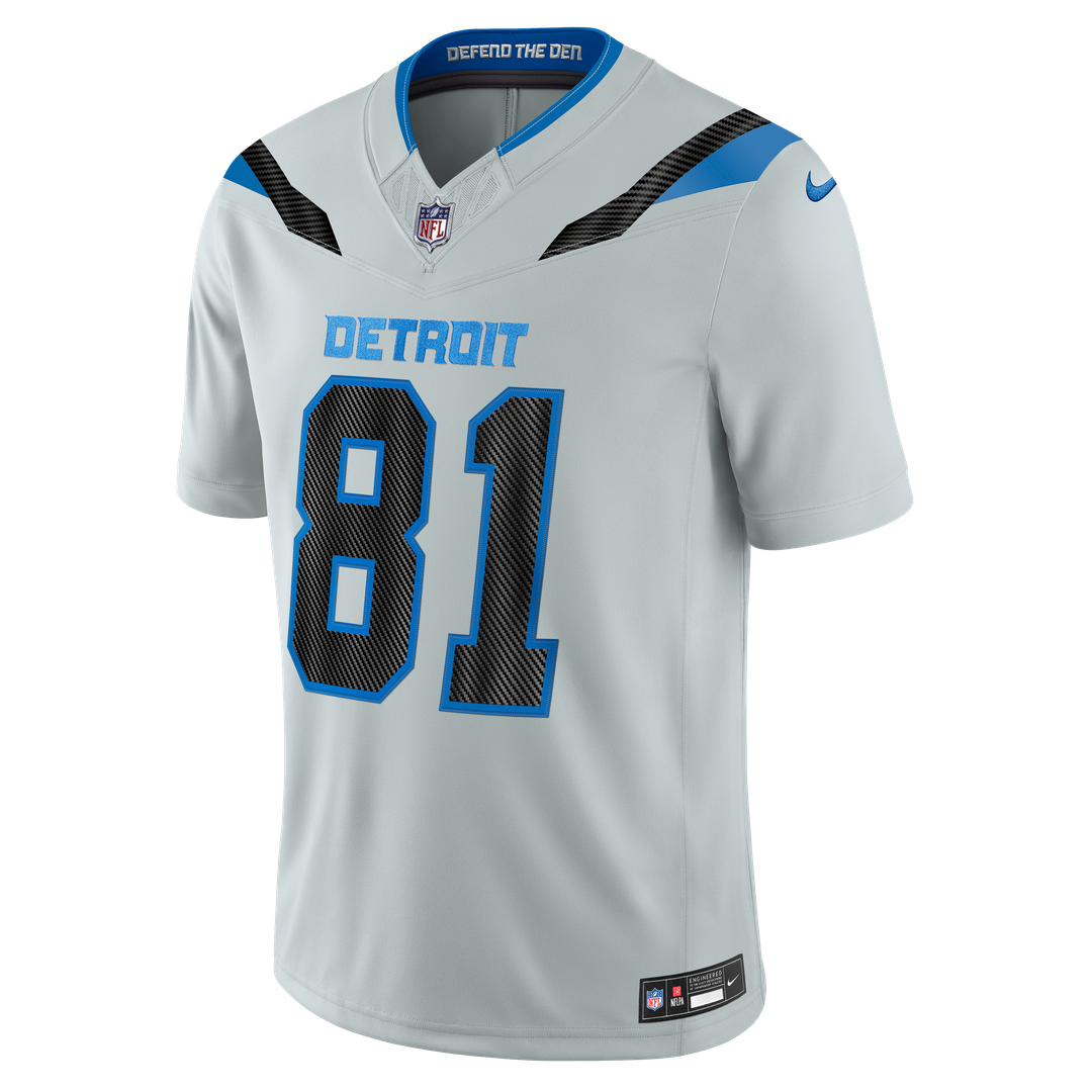 Detroit Lions Calvin Johnson Silver 2026 Rivalries Collection Stitched Limited Jersey product image 2, provided for visual