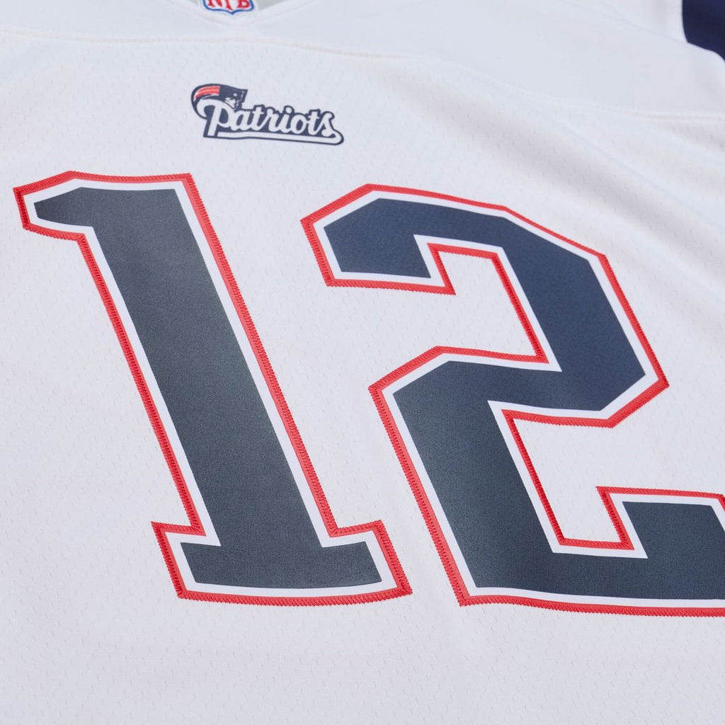 New England Patriots Tom Brady White 2000 Legacy Replica Jersey product image 4, provided for visual reference and product