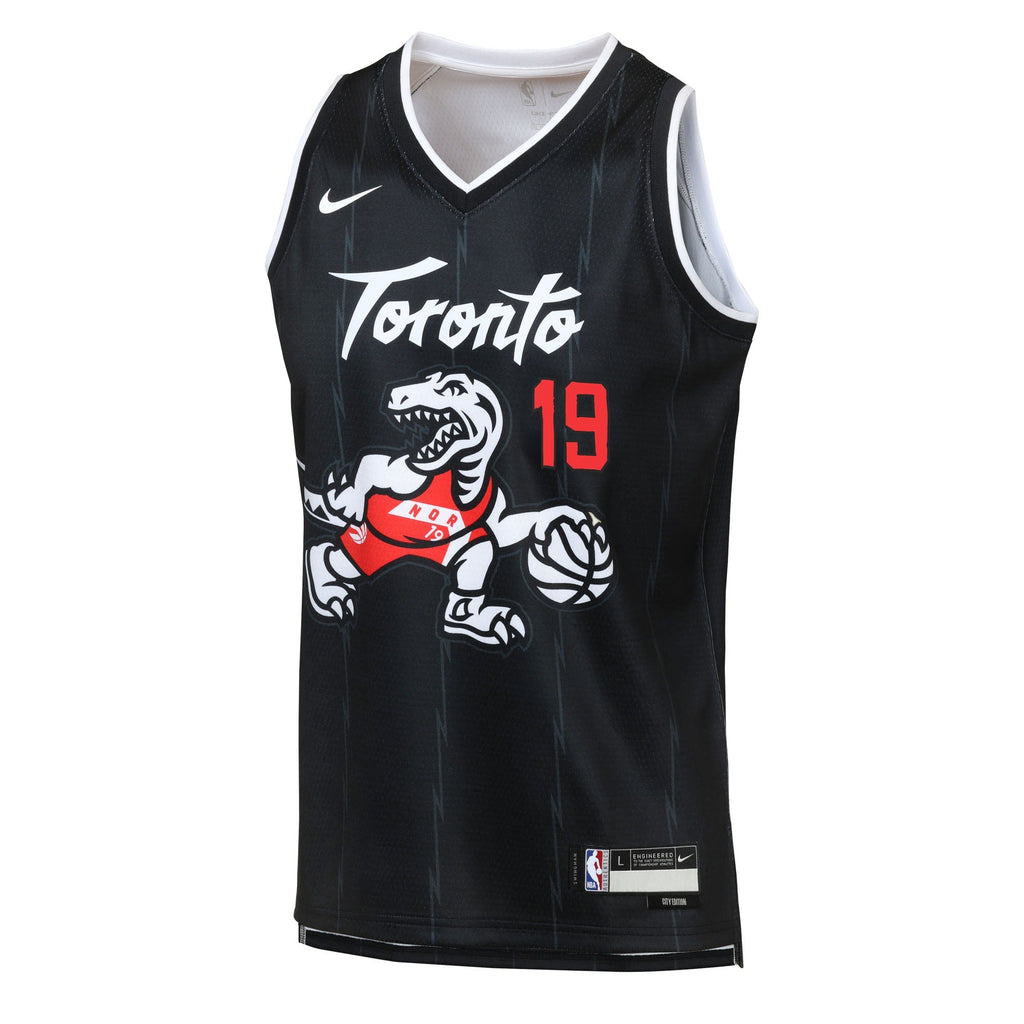 Jakob Poeltl Toronto Raptors 2025/26 City Edition Swingman Jersey - Black - Youth product image 3, provided for visual