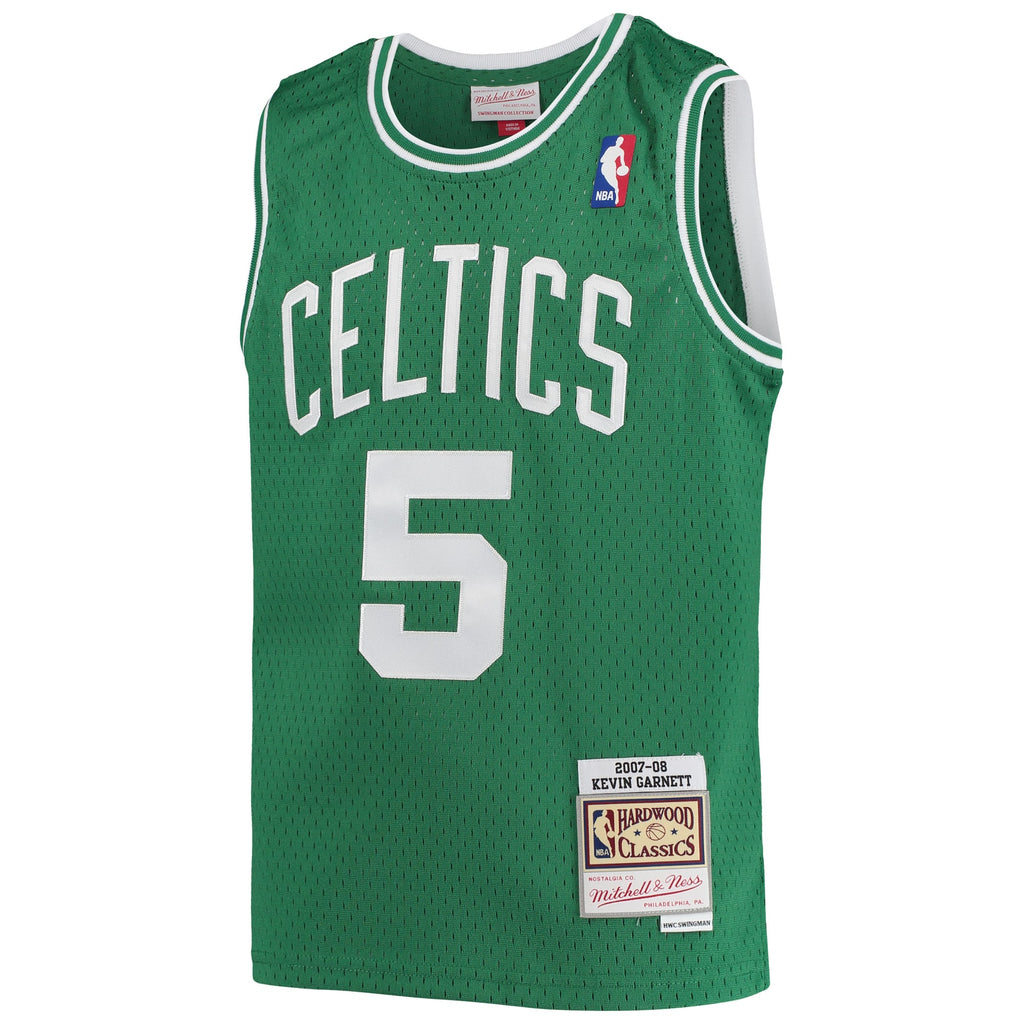 Youth Boston Celtics Kevin Garnett Mitchell & Ness Kelly Green 2007/08 Hardwood Classics Swingman Jersey product image 3,