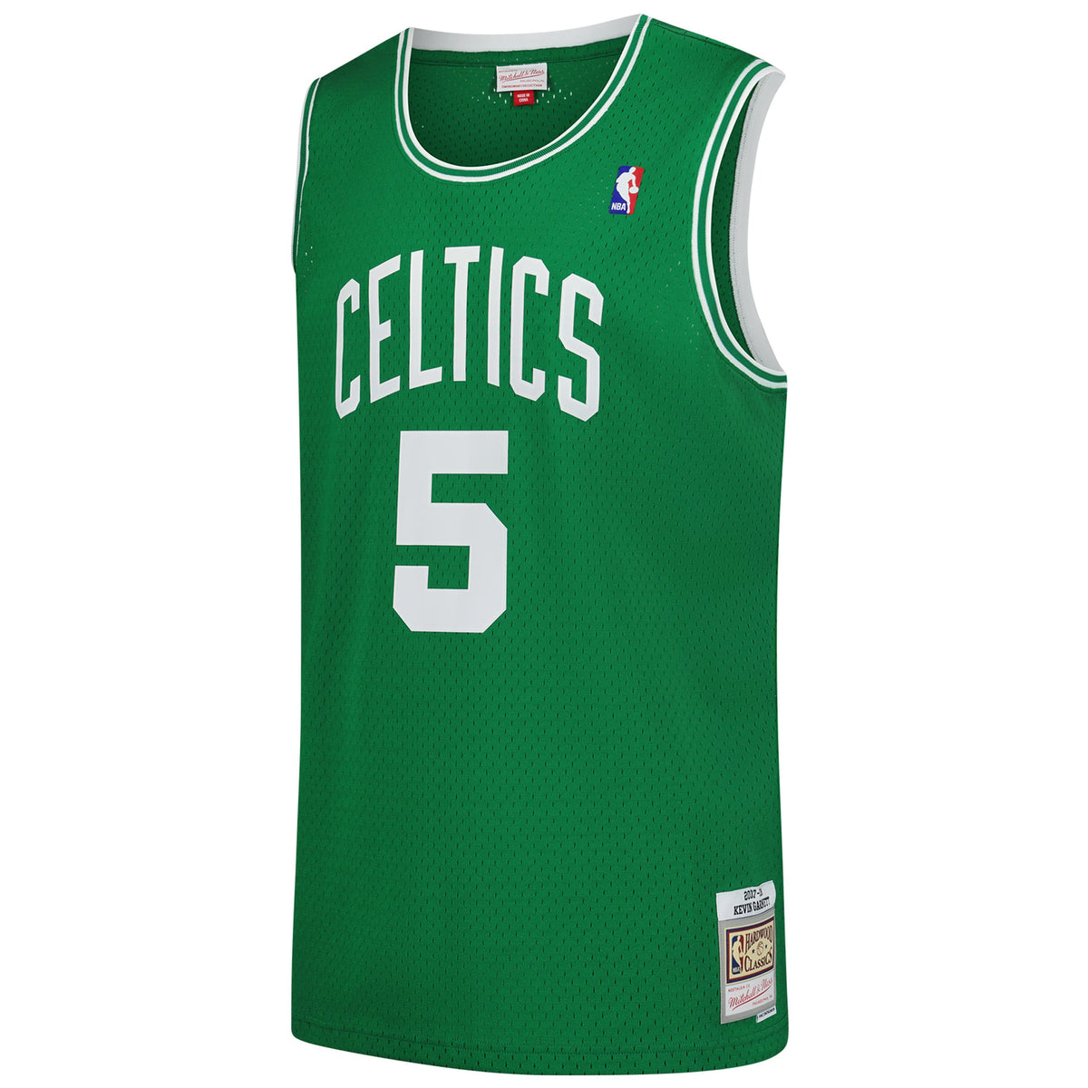 Boston Celtics Kevin Garnett Mitchell & Ness Kelly Green 2007/08 Hardwood Classics Swingman Jersey for Men product image 3,