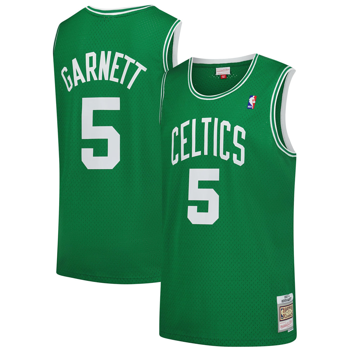 Boston Celtics Kevin Garnett Mitchell & Ness Kelly Green 2007/08 Hardwood Classics Swingman Jersey for Men product image 1,