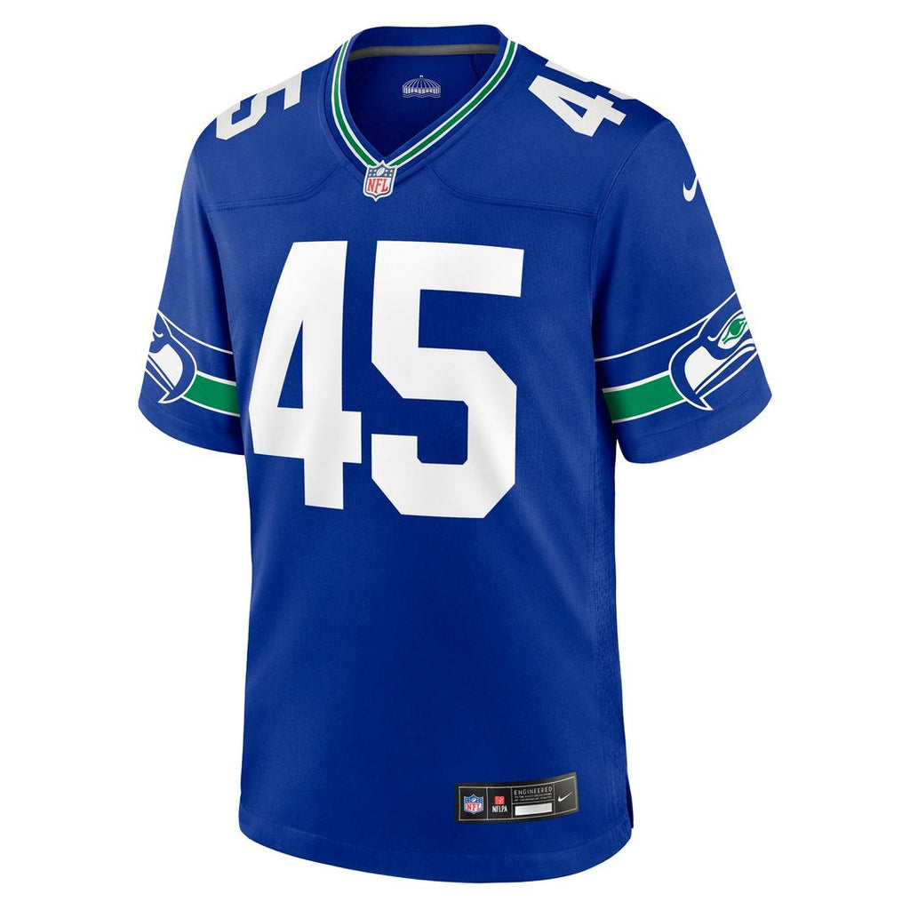 Seattle Seahawks Kenny Easley Royal Retired Player Alternate Game Jersey product image 2, provided for visual reference and