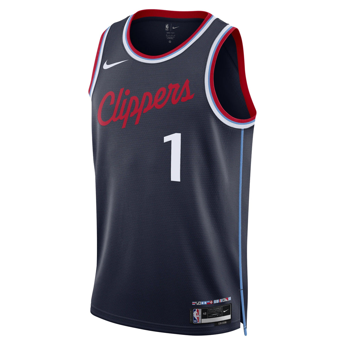 Keaton Wagler Los Angeles Clippers Replica Swingman Icon Jersey - Navy - Unisex product image 3, provided for visual