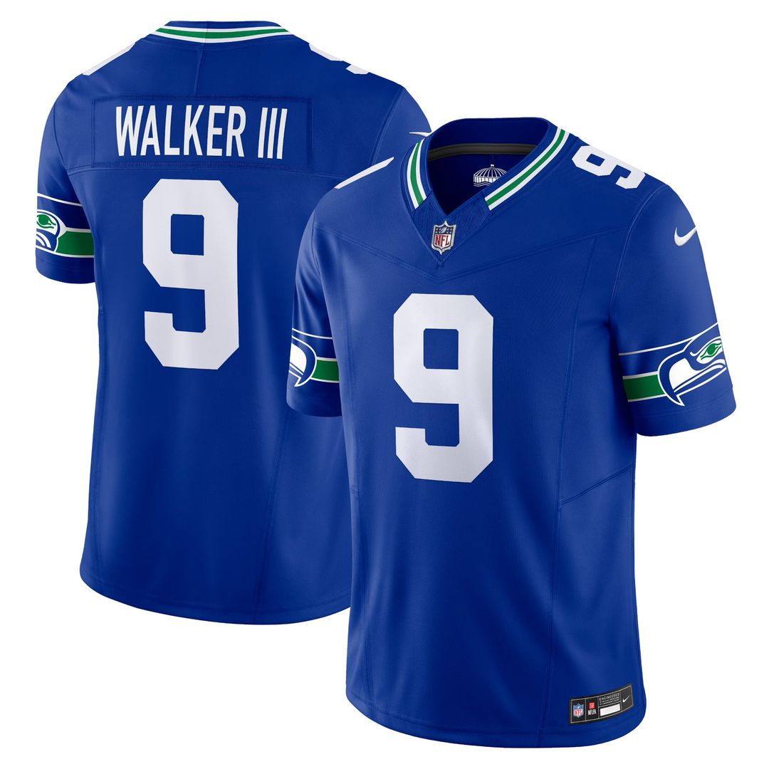 Seattle Seahawks Kenneth Walker III Royal Vapor F.U.S.E. Limited Jersey product image 1, provided for visual reference and