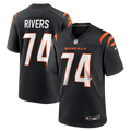 Cincinnati Bengals Jalen Rivers Black Team Game Jersey product image 1, provided for visual reference and product detail