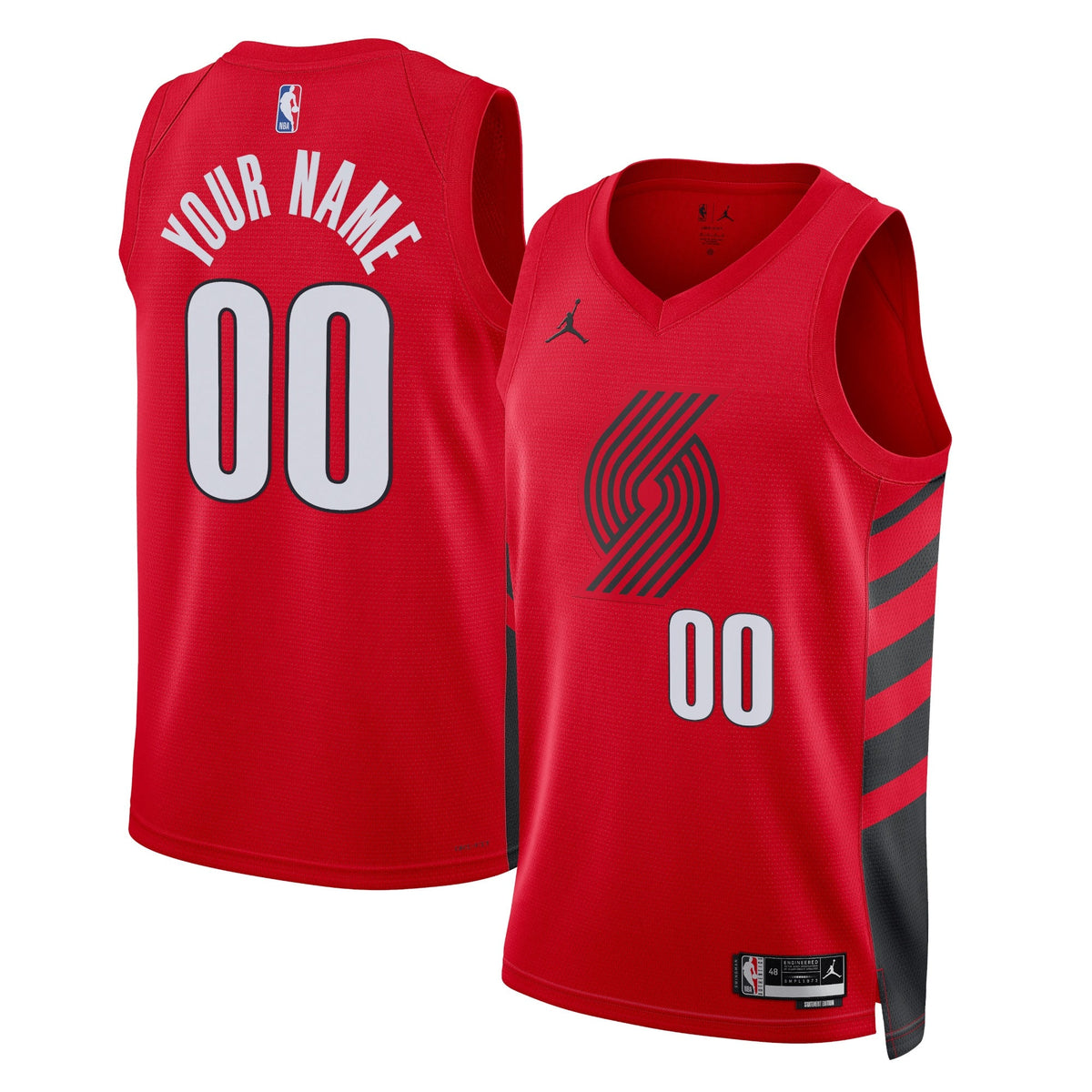 Portland Trail Blazers Statement Swingman Basketball Jersey - Custom - Unisex product image 1, provided for visual reference