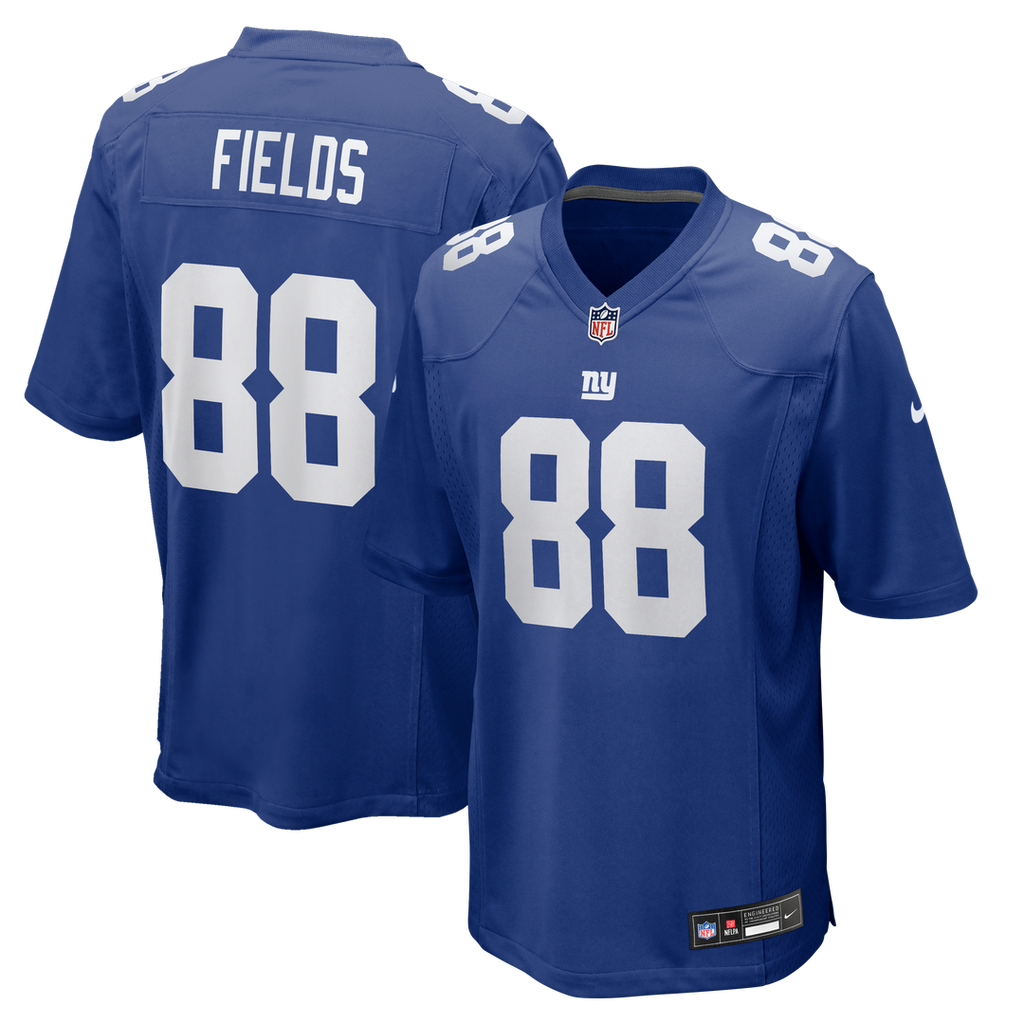 New York Giants Malachi Fields Royal Team Game Jersey product image 1, provided for visual reference and product detail
